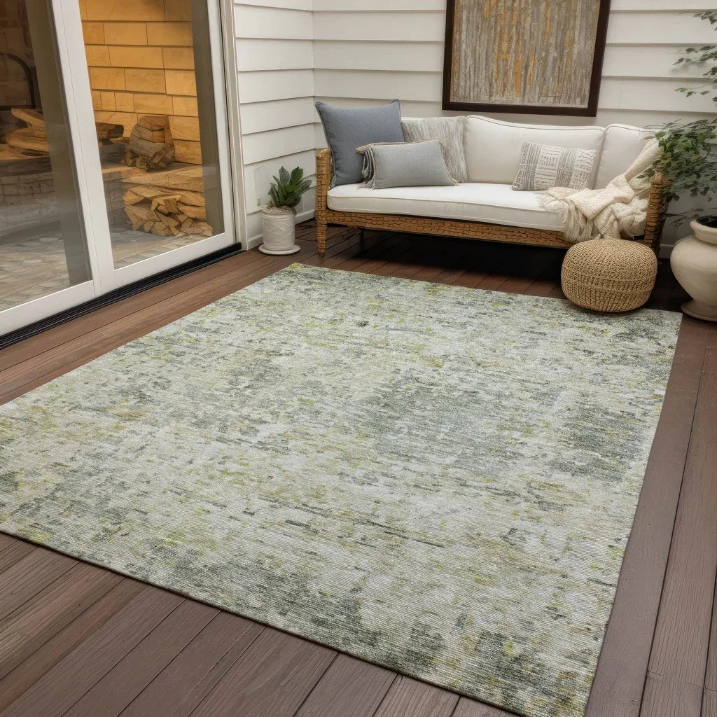 LOOMLAN Rugs Suri Green Washable Indoor-Outdoor Rug