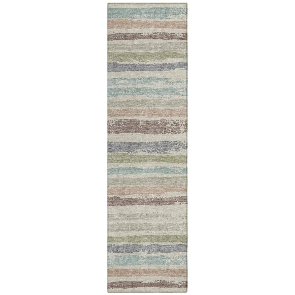 LOOMLAN Rugs Sylira Beige Washable Indoor-Outdoor Rug