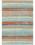 LOOMLAN Rugs Sylira Blue Washable Indoor-Outdoor Rug