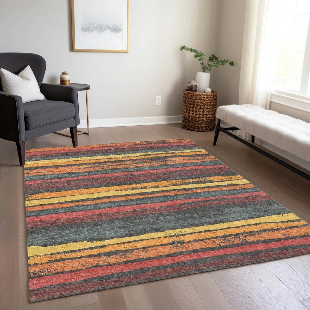 LOOMLAN Rugs Sylira Granite Washable Indoor-Outdoor Rug