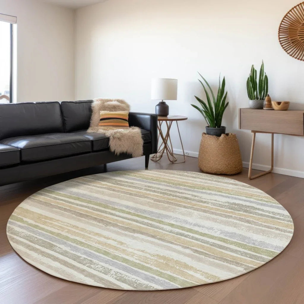 LOOMLAN Rugs Sylira Ivory Washable Indoor-Outdoor Rug