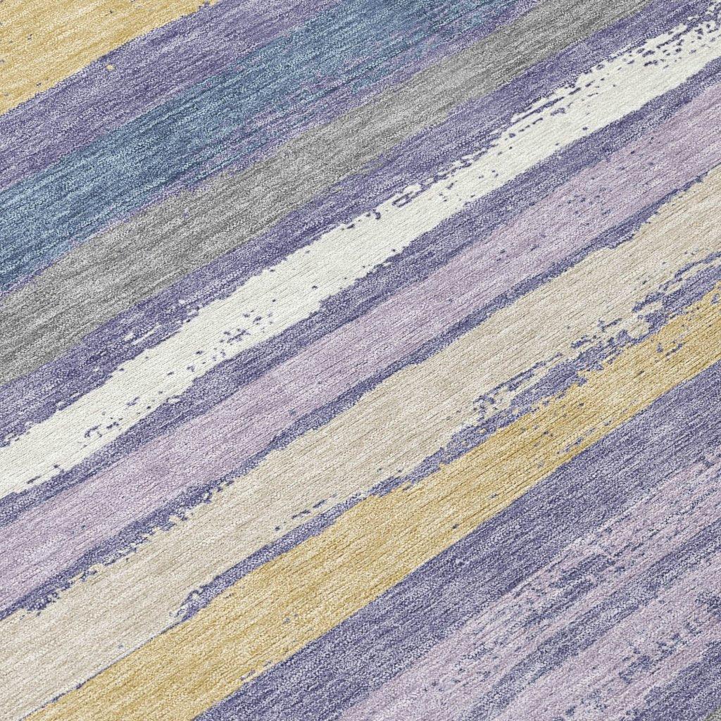 LOOMLAN Rugs Sylira Purple Washable Indoor-Outdoor Rug