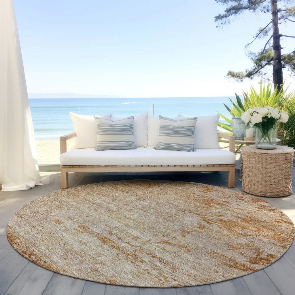 LOOMLAN Rugs Sylvaine Orange Washable Indoor-Outdoor Rug