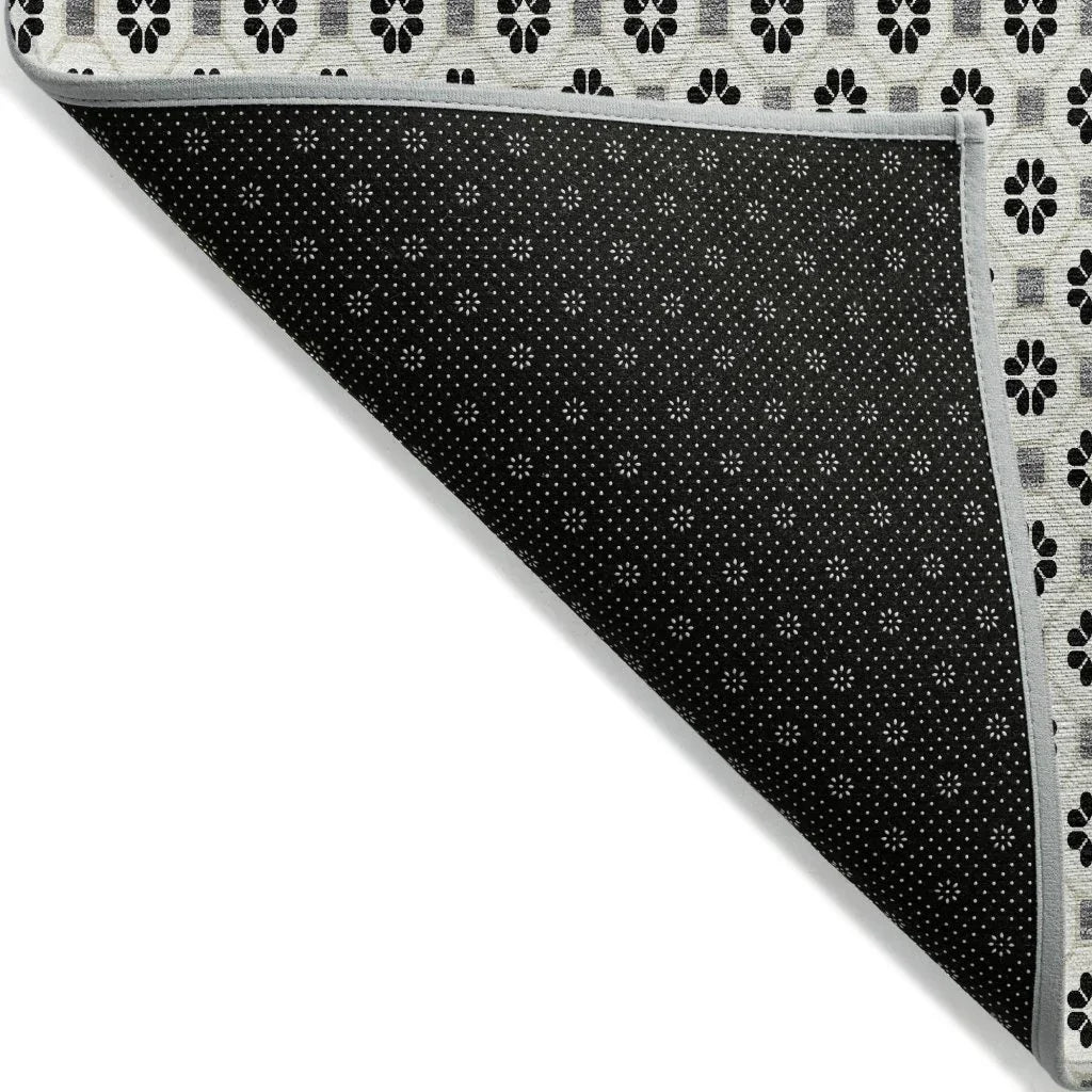 LOOMLAN Rugs Symara Ivory Washable Indoor-Outdoor Rug