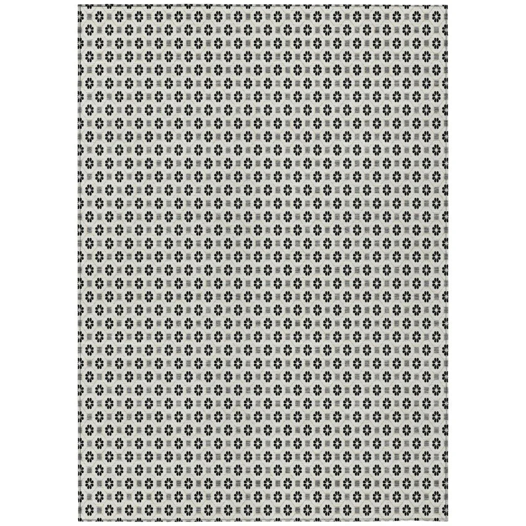 LOOMLAN Rugs Symara Ivory Washable Indoor-Outdoor Rug