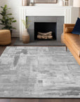 LOOMLAN Rugs Syrene Gray Washable Indoor-Outdoor Rug
