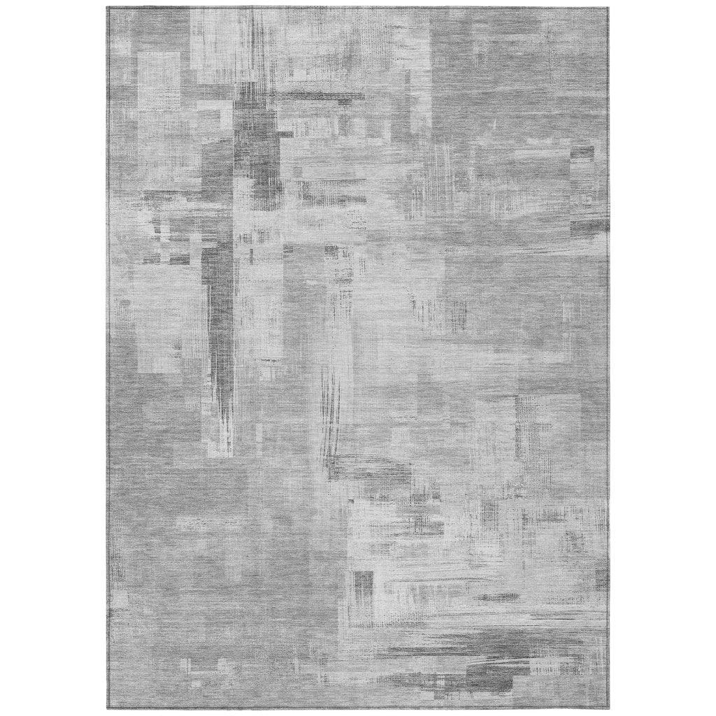 LOOMLAN Rugs Syrene Gray Washable Indoor-Outdoor Rug