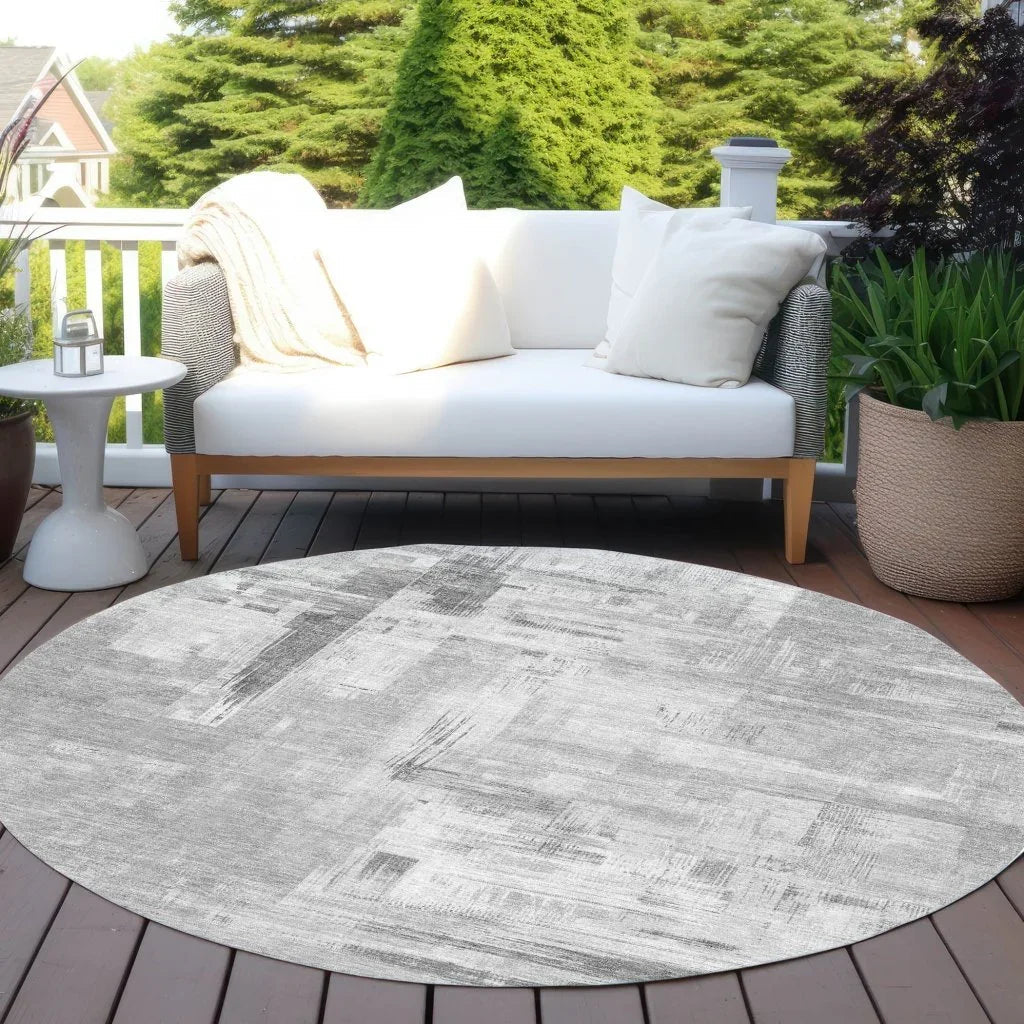 LOOMLAN Rugs Syrene Gray Washable Indoor-Outdoor Rug