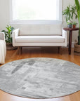 LOOMLAN Rugs Syrene Gray Washable Indoor-Outdoor Rug