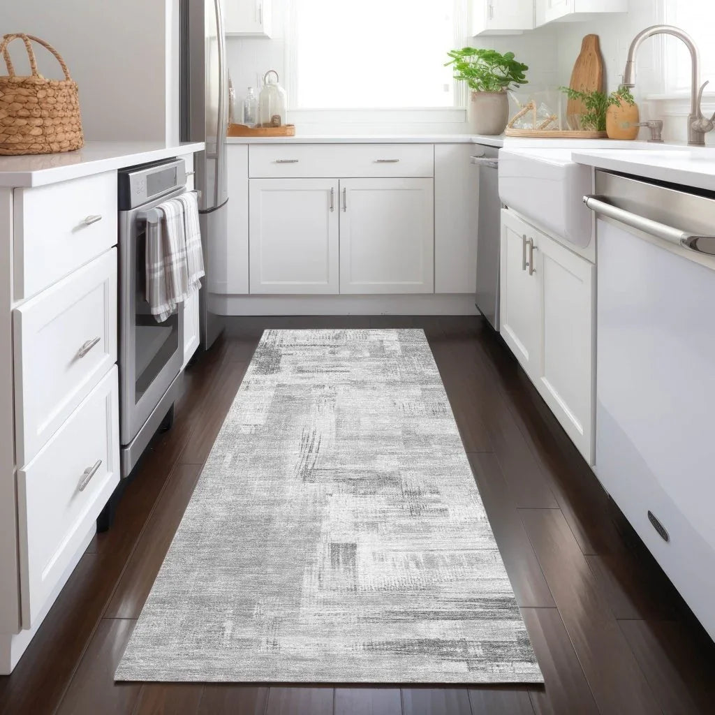 LOOMLAN Rugs Syrene Gray Washable Indoor-Outdoor Rug