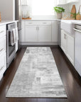 LOOMLAN Rugs Syrene Gray Washable Indoor-Outdoor Rug