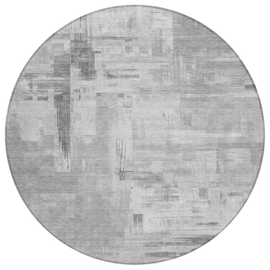 LOOMLAN Rugs Syrene Gray Washable Indoor-Outdoor Rug