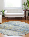 LOOMLAN Rugs Talia Blue Washable Indoor-Outdoor Rug
