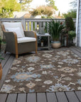LOOMLAN Rugs Talitha Brown Washable Indoor-Outdoor Rug