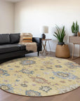 LOOMLAN Rugs Talitha Gold Washable Indoor-Outdoor Rug