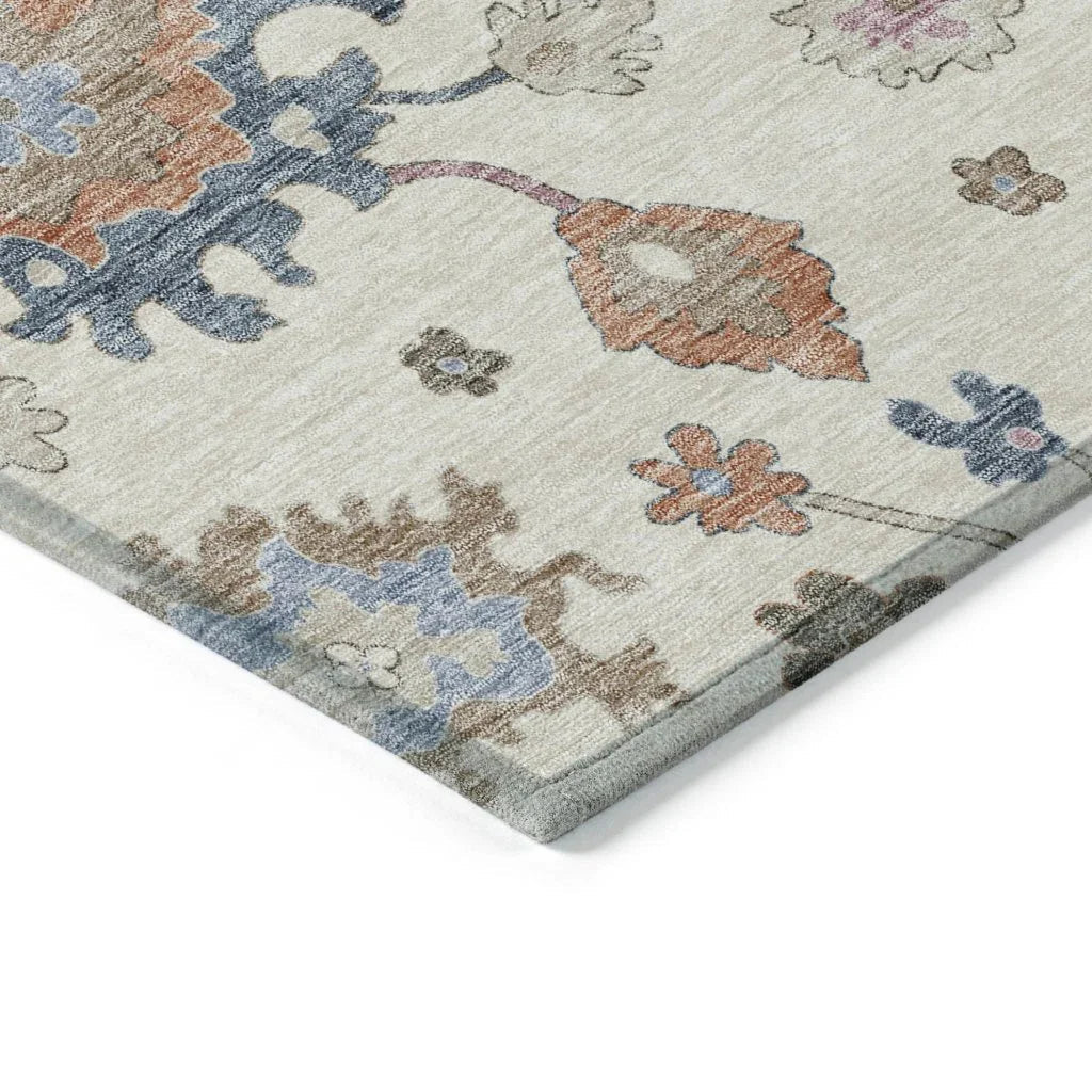 LOOMLAN Rugs Talitha Ivory Washable Indoor-Outdoor Rug