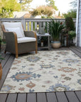 LOOMLAN Rugs Talitha Ivory Washable Indoor-Outdoor Rug