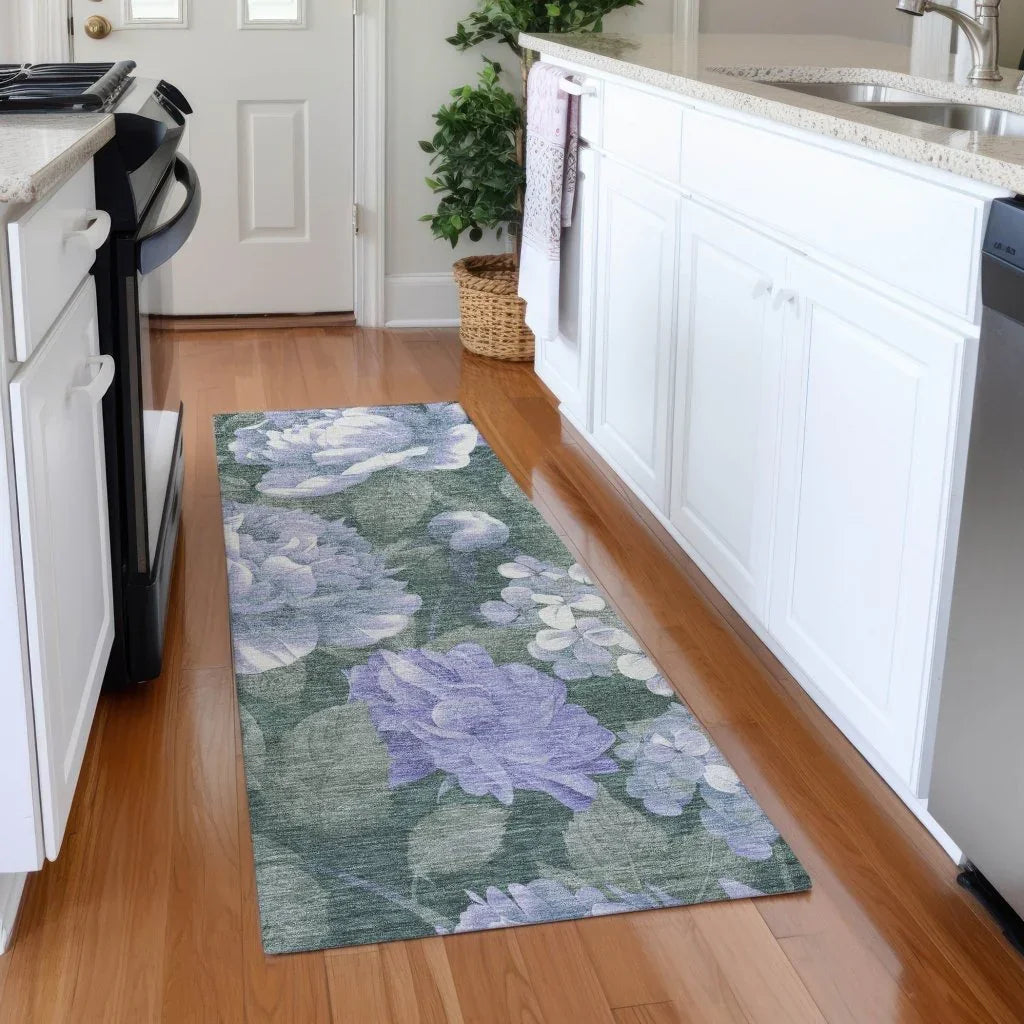 LOOMLAN Rugs Tanarra Purple Washable Indoor-Outdoor Rug
