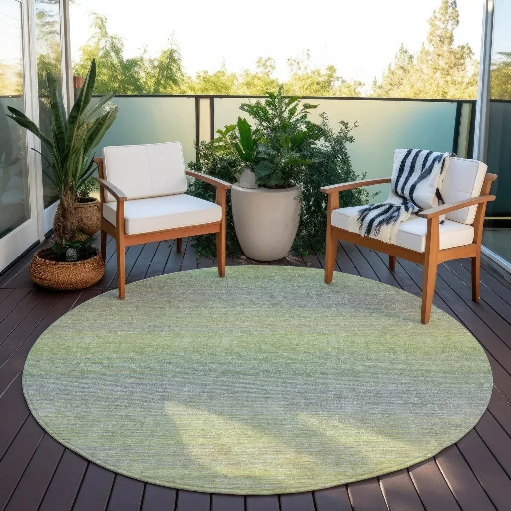 LOOMLAN Rugs Tanoura Green Washable Indoor-Outdoor Rug