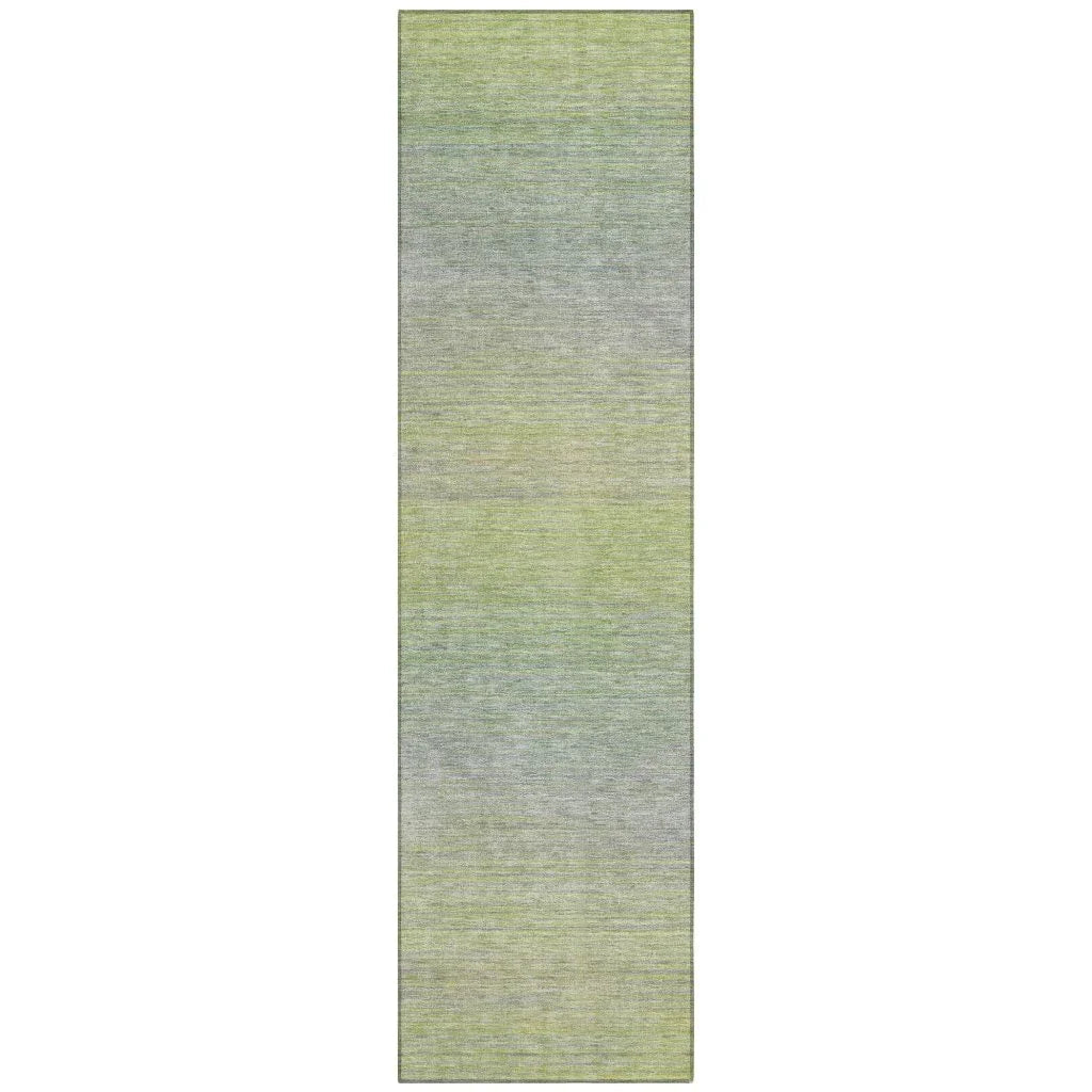 LOOMLAN Rugs Tanoura Green Washable Indoor-Outdoor Rug