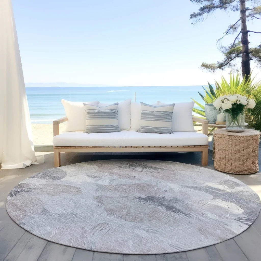 LOOMLAN Rugs Tasmina Brown Washable Indoor-Outdoor Rug