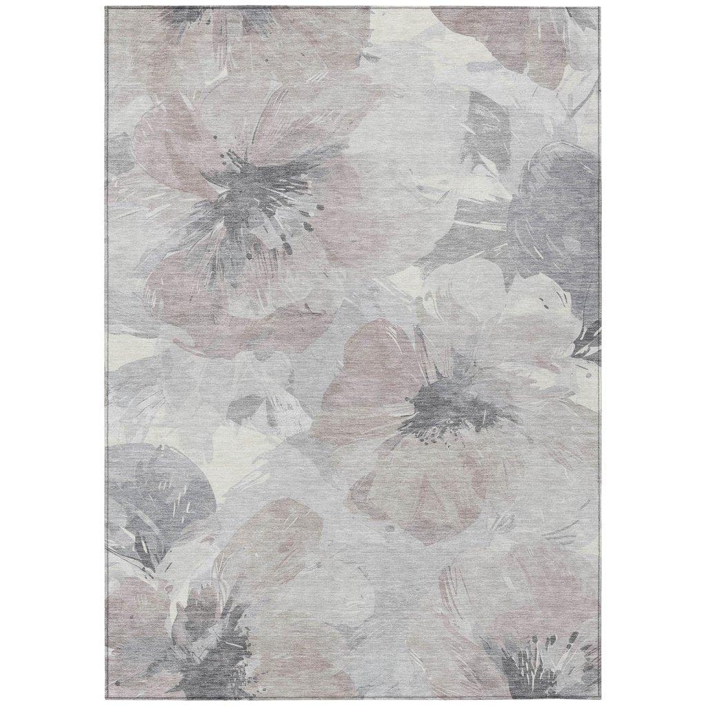 LOOMLAN Rugs Tasmina Brown Washable Indoor-Outdoor Rug
