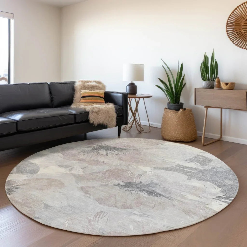 LOOMLAN Rugs Tasmina Brown Washable Indoor-Outdoor Rug