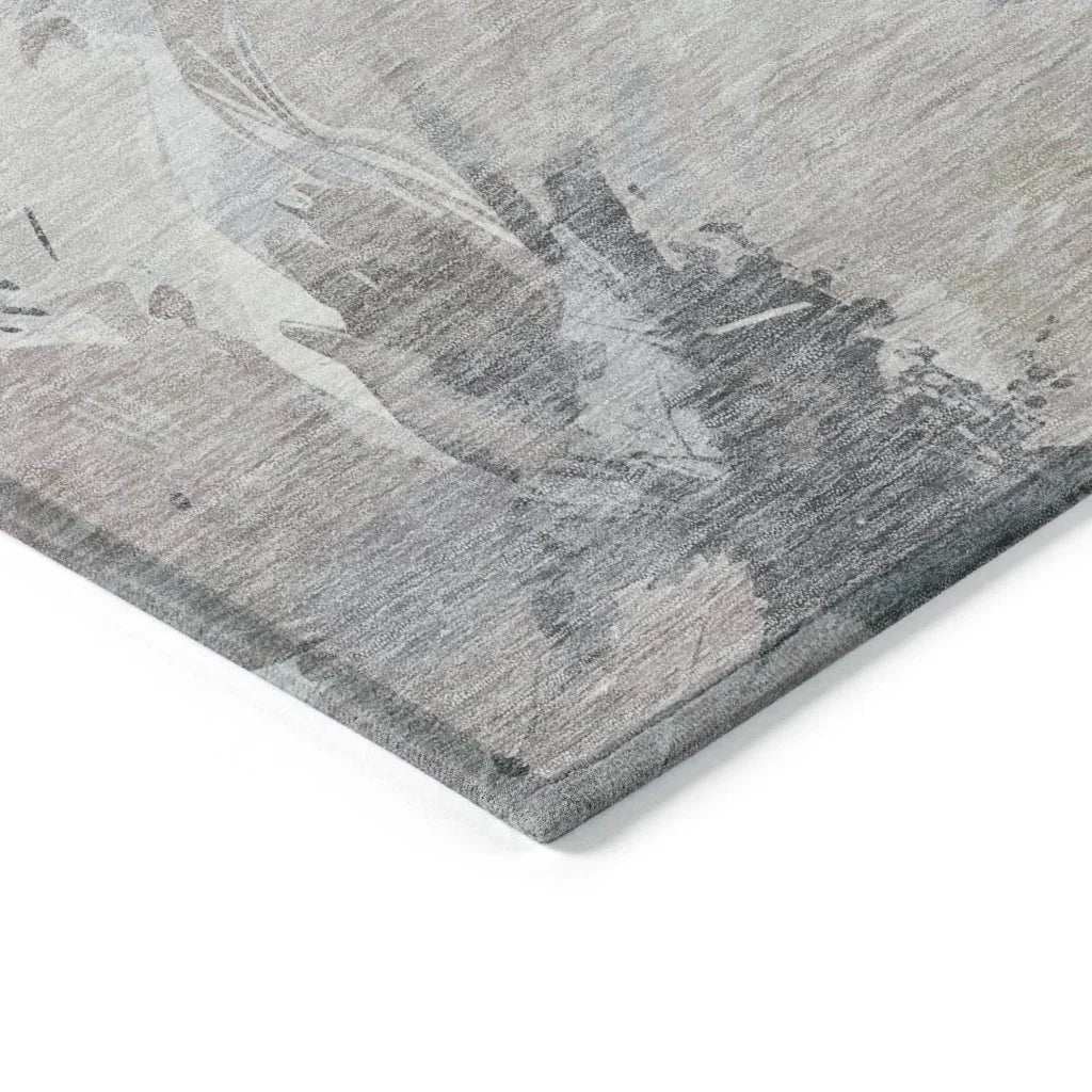 LOOMLAN Rugs Tasmina Brown Washable Indoor-Outdoor Rug