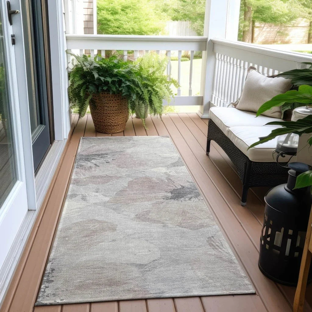 LOOMLAN Rugs Tasmina Brown Washable Indoor-Outdoor Rug