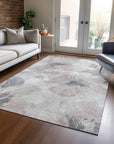 LOOMLAN Rugs Tasmina Brown Washable Indoor-Outdoor Rug