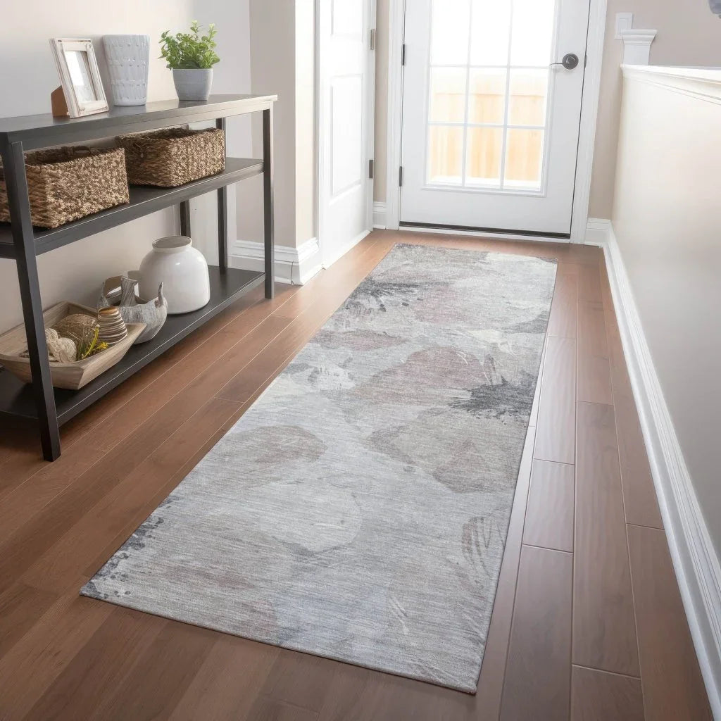 LOOMLAN Rugs Tasmina Brown Washable Indoor-Outdoor Rug