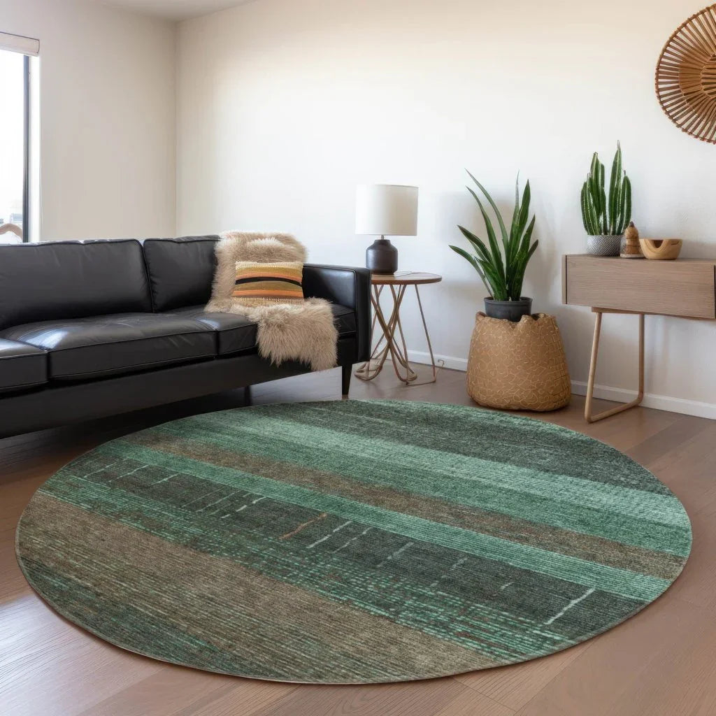 LOOMLAN Rugs Tembira Teal Washable Indoor-Outdoor Rug