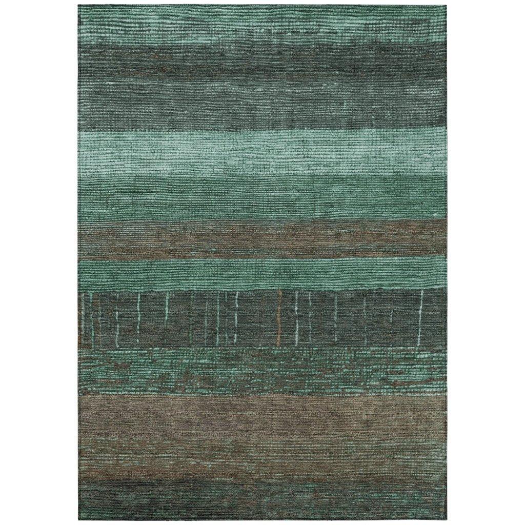 LOOMLAN Rugs Tembira Teal Washable Indoor-Outdoor Rug