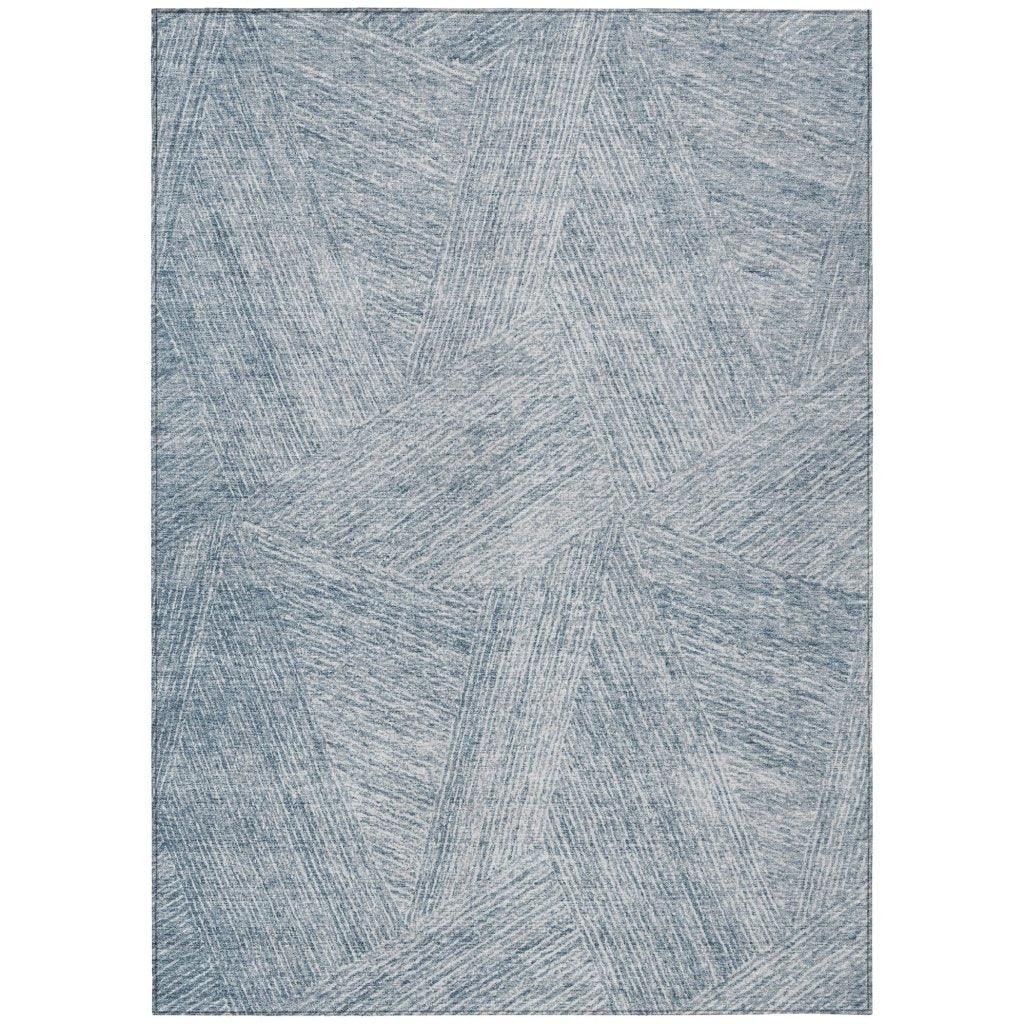 LOOMLAN Rugs Terra Blue Washable Indoor-Outdoor Rug