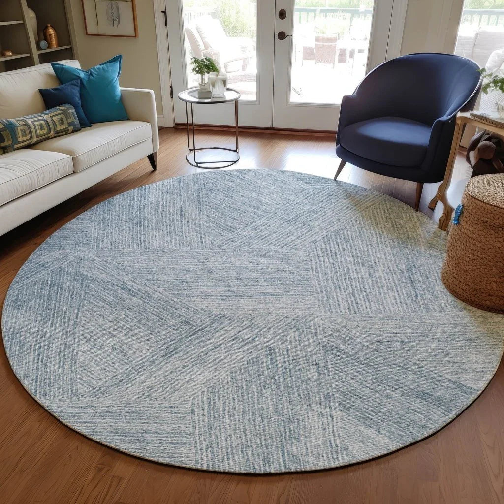 LOOMLAN Rugs Terra Blue Washable Indoor-Outdoor Rug