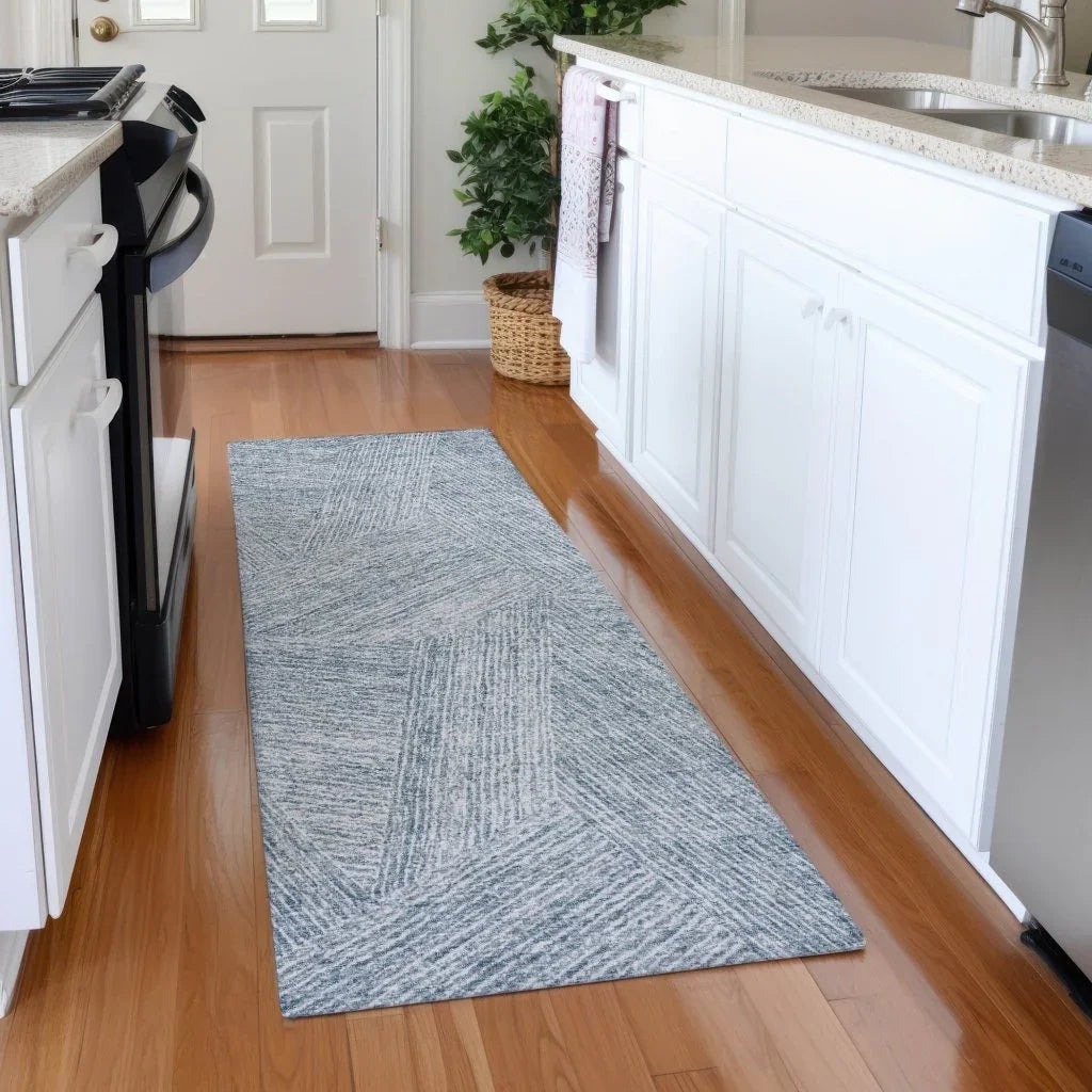 LOOMLAN Rugs Terra Blue Washable Indoor-Outdoor Rug