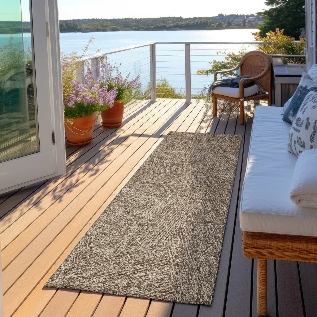 LOOMLAN Rugs Terra Chocolate Washable Indoor-Outdoor Rug