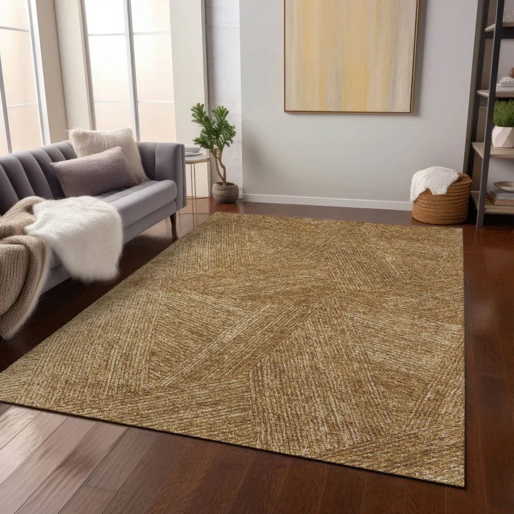 LOOMLAN Rugs Terra Gold Washable Indoor-Outdoor Rug
