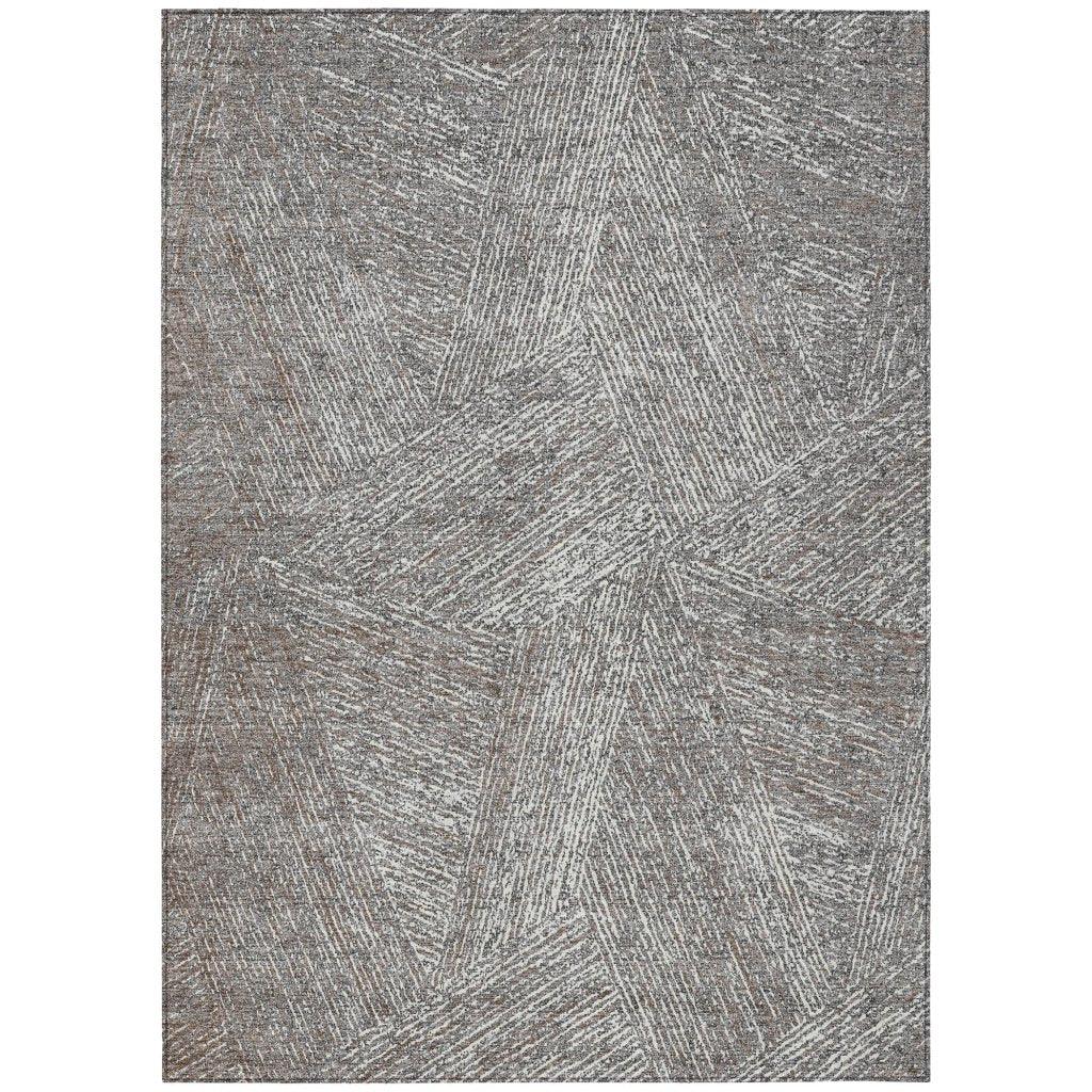 LOOMLAN Rugs Terra Gray Washable Indoor-Outdoor Rug