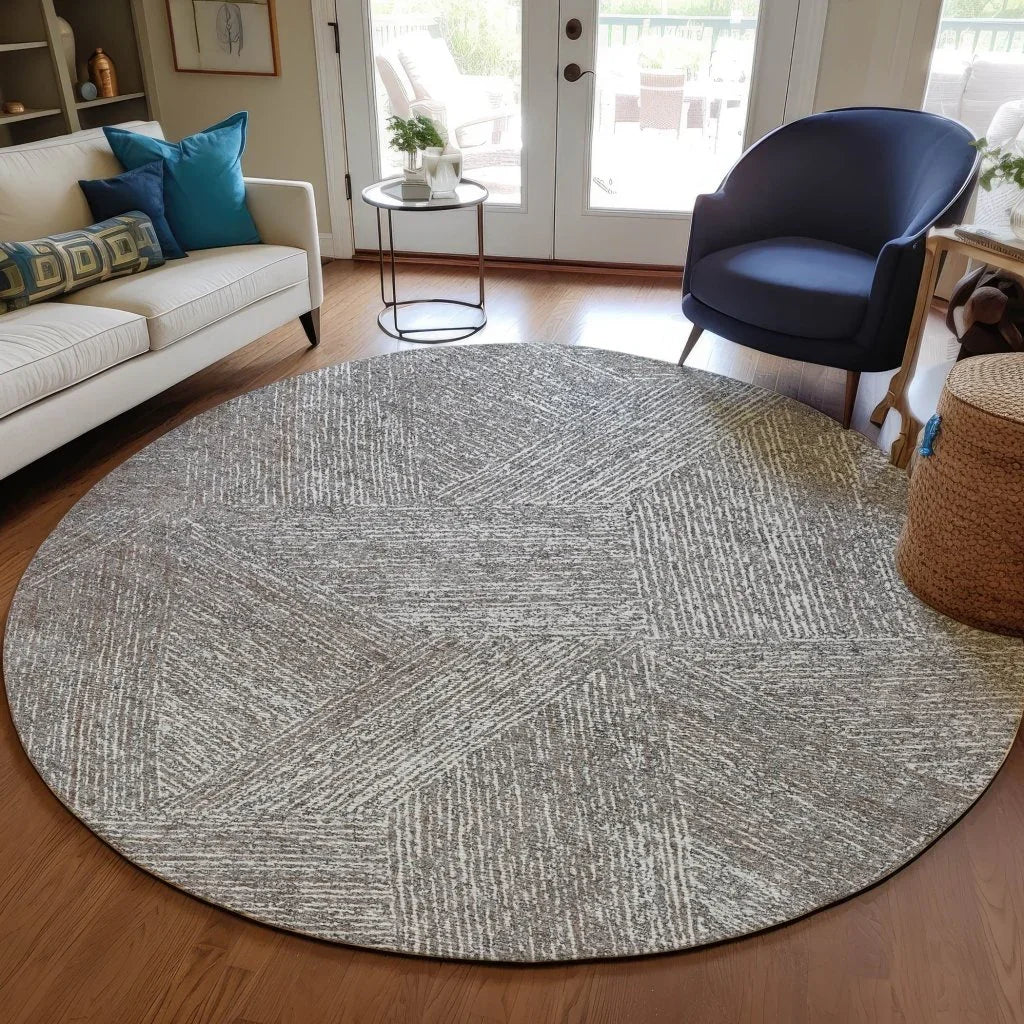 LOOMLAN Rugs Terra Gray Washable Indoor-Outdoor Rug