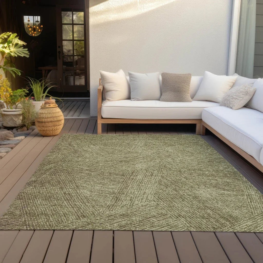 LOOMLAN Rugs Terra Green Washable Indoor-Outdoor Rug