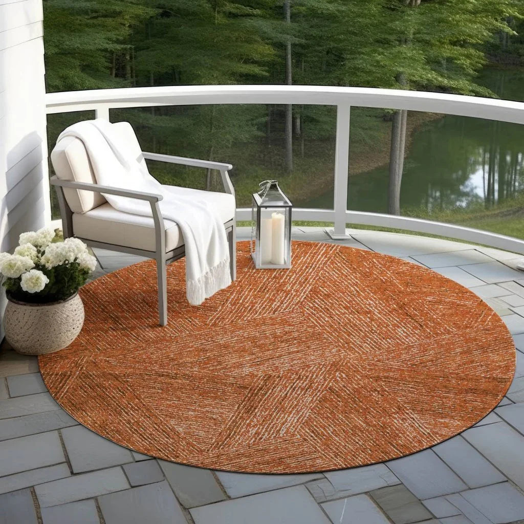 LOOMLAN Rugs Terra Orange Washable Indoor-Outdoor Rug