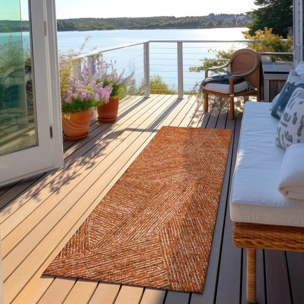 LOOMLAN Rugs Terra Orange Washable Indoor-Outdoor Rug