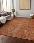 LOOMLAN Rugs Terra Orange Washable Indoor-Outdoor Rug
