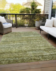 LOOMLAN Rugs Terrae Green Washable Indoor-Outdoor Rug