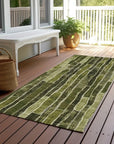 LOOMLAN Rugs Terrona Green Washable Indoor-Outdoor Rug