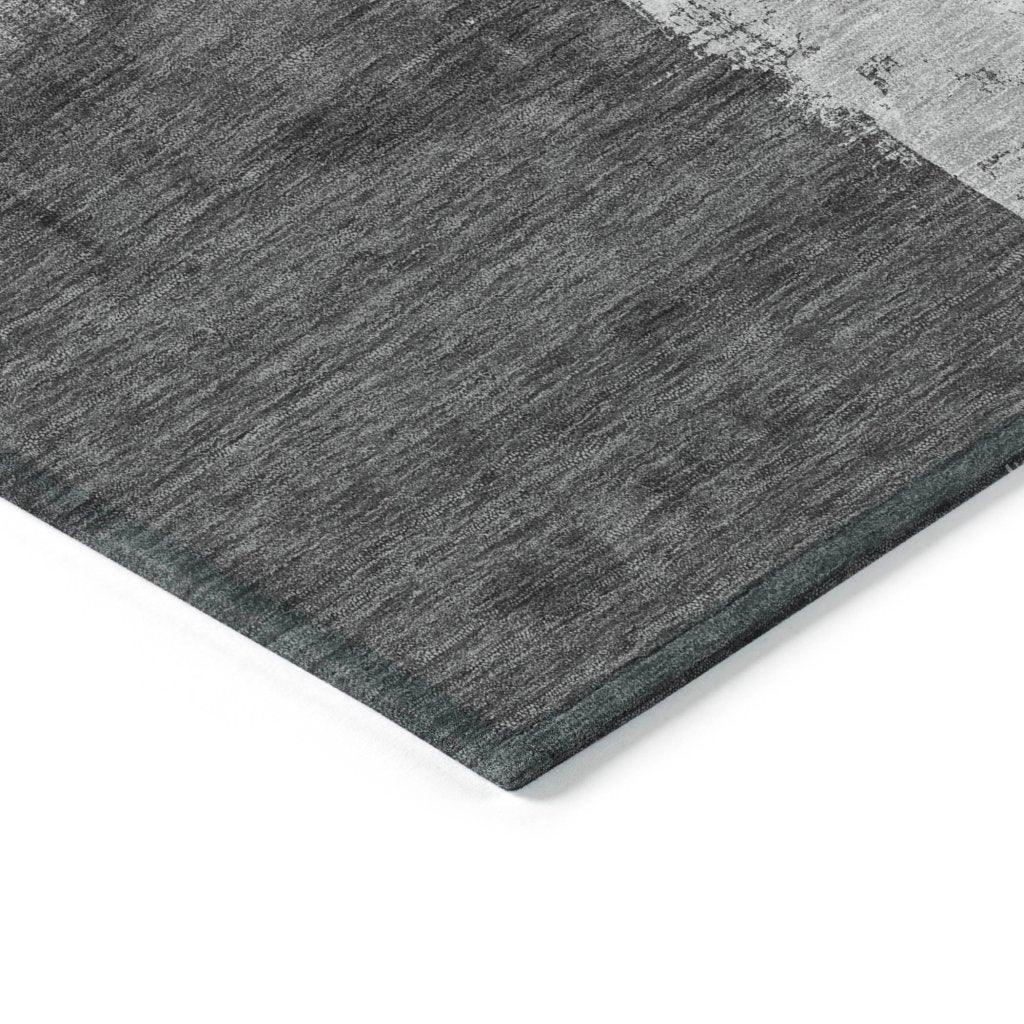 LOOMLAN Rugs Tethira Gray Washable Indoor-Outdoor Rug