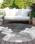 LOOMLAN Rugs Tethira Gray Washable Indoor-Outdoor Rug