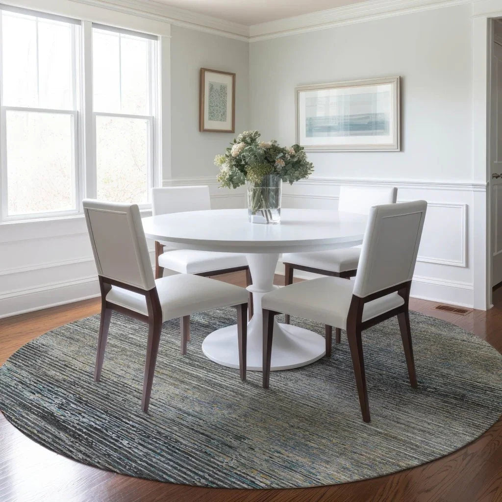 LOOMLAN Rugs Teya Gray Washable Indoor-Outdoor Rug