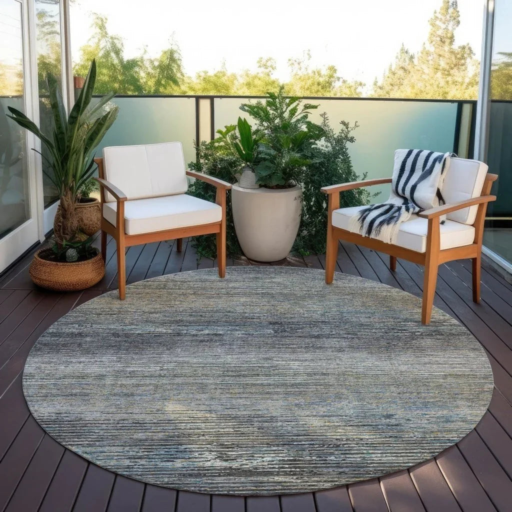 LOOMLAN Rugs Teya Gray Washable Indoor-Outdoor Rug